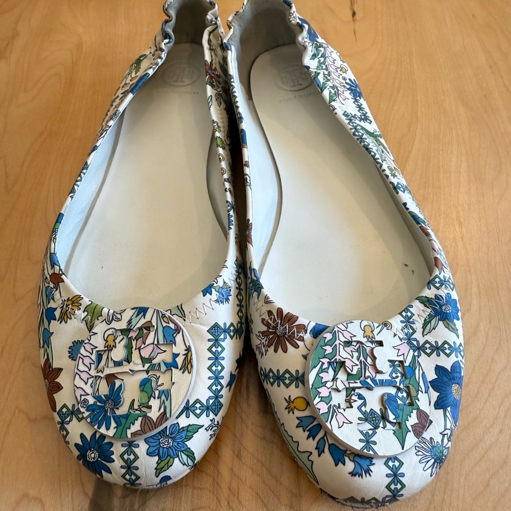 Tory Burch - Floral Minnie Ballet Flats - Size 10